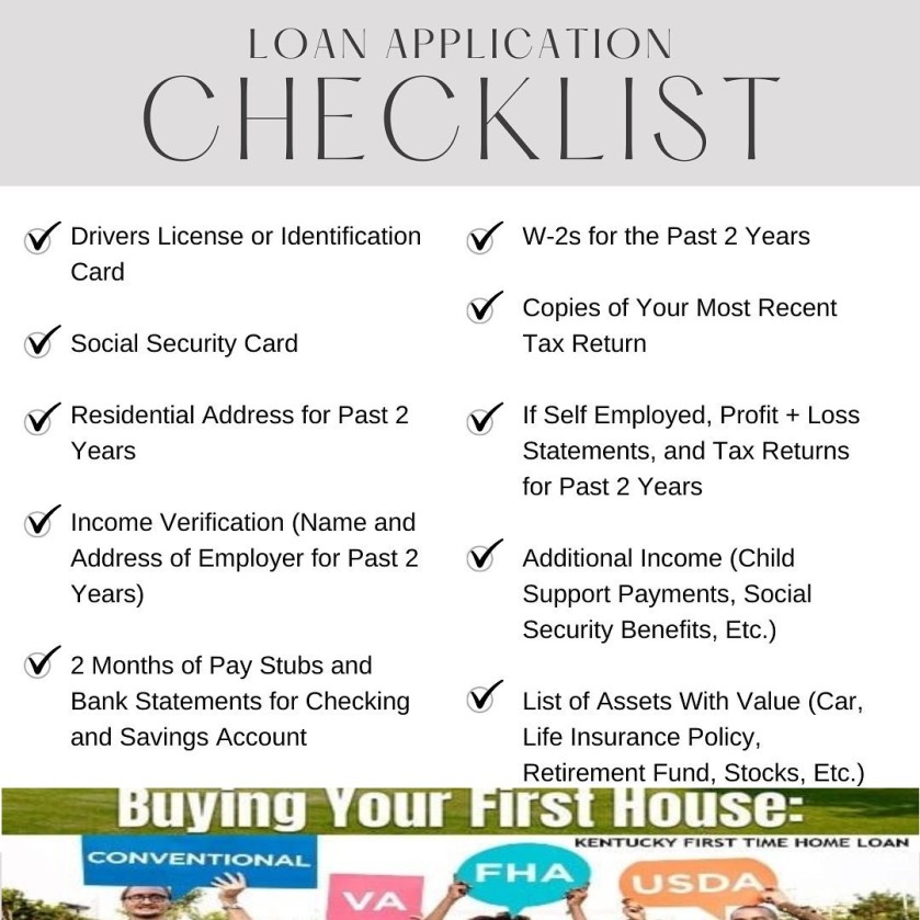 Louisville Kentucky Mortgage Lender for FHA, VA, KHC, USDA and Rural  Housing Kentucky Mortgages: Documents Needed Mortgage Approval in Kentucky